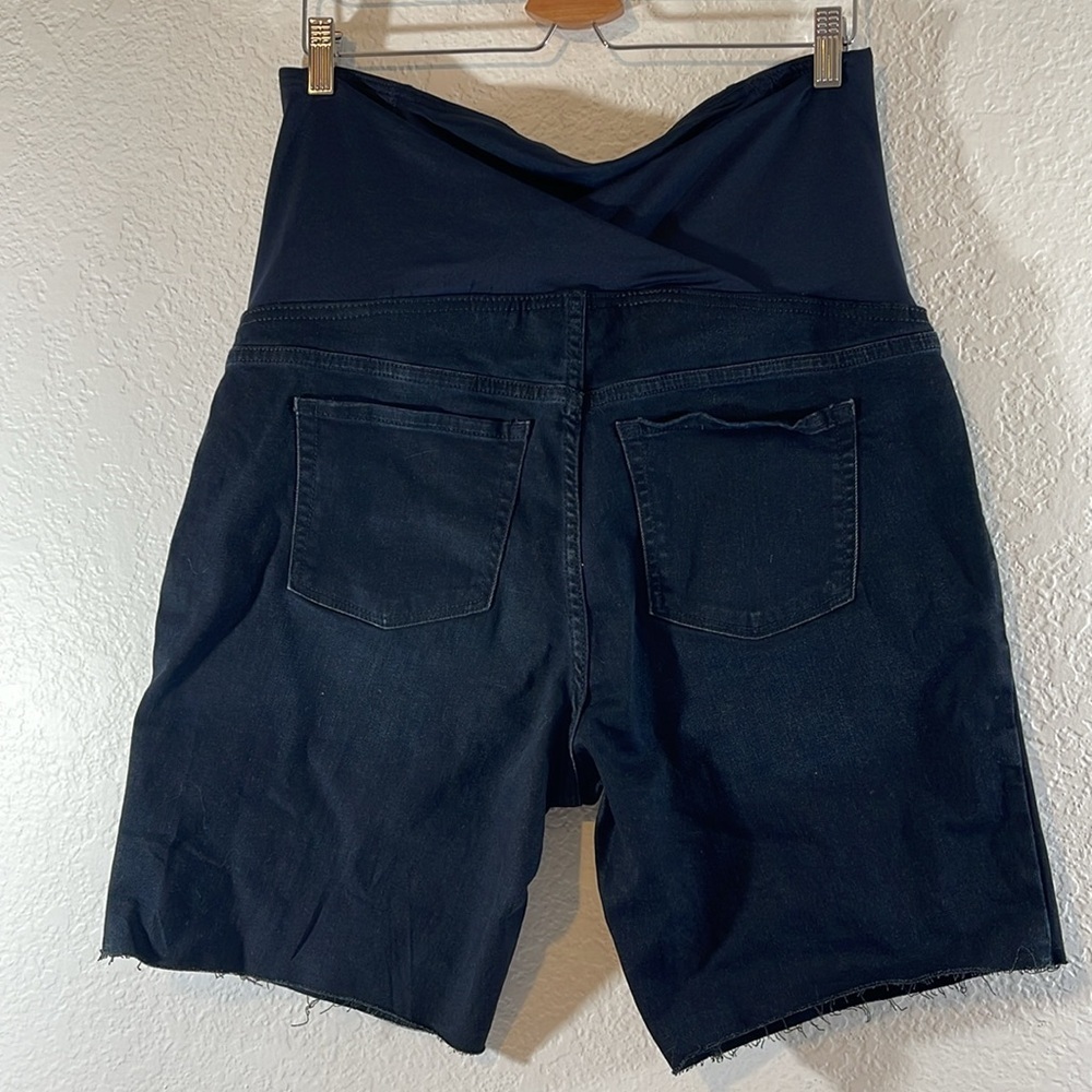 ISABEL MATERNITY Bermuda Over Belly Midi Maternity Jean Shorts Size 16 NEW - Picture 3 of 11